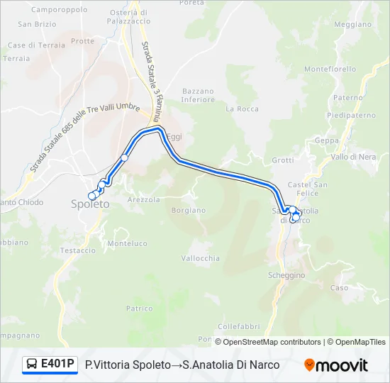 E401P Bus Line Map