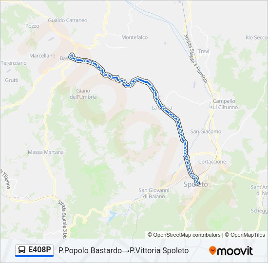 E408P Bus Line Map