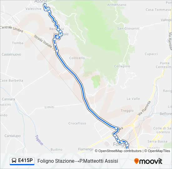 E415P Bus Line Map