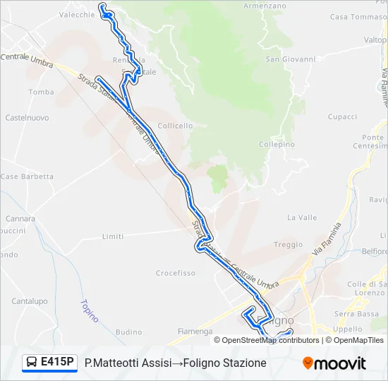 E415P Bus Line Map