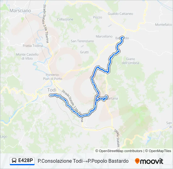 E428P Bus Line Map