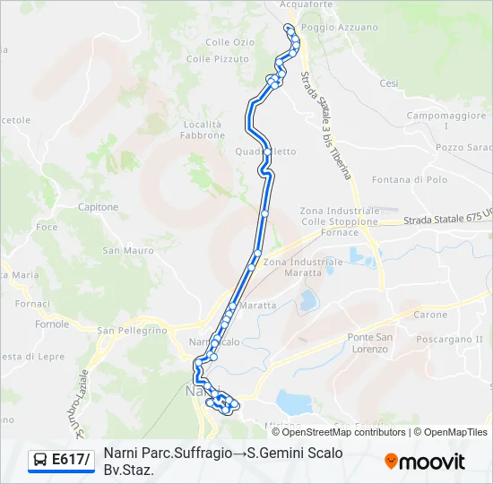 E617/ Bus Line Map