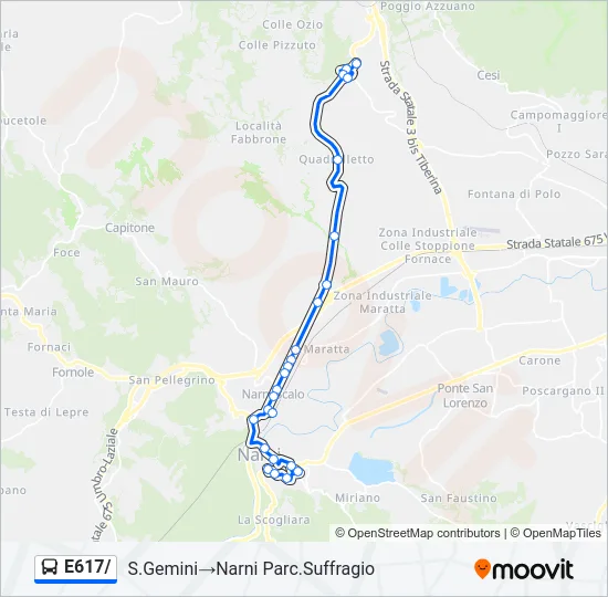 E617/ Bus Line Map