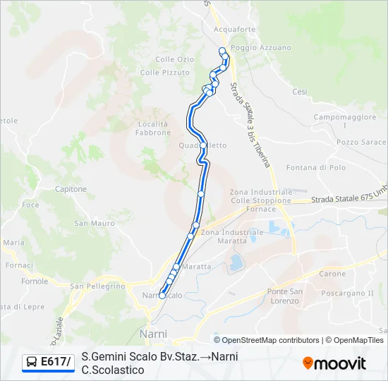 E617/ Bus Line Map