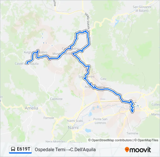 E619T Bus Line Map
