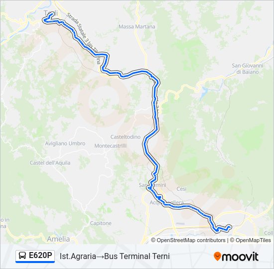 E620P Bus Line Map