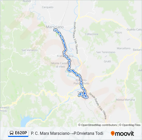 E620P Bus Line Map
