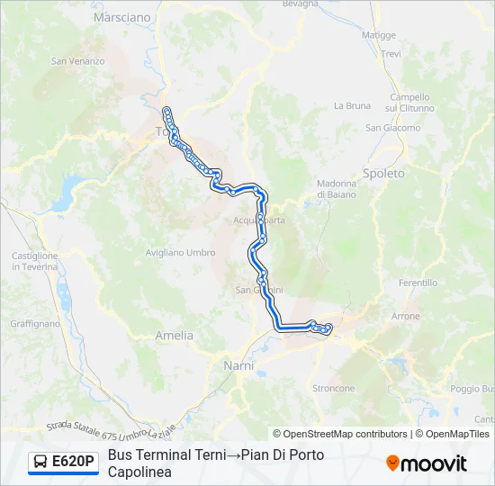 E620P Bus Line Map