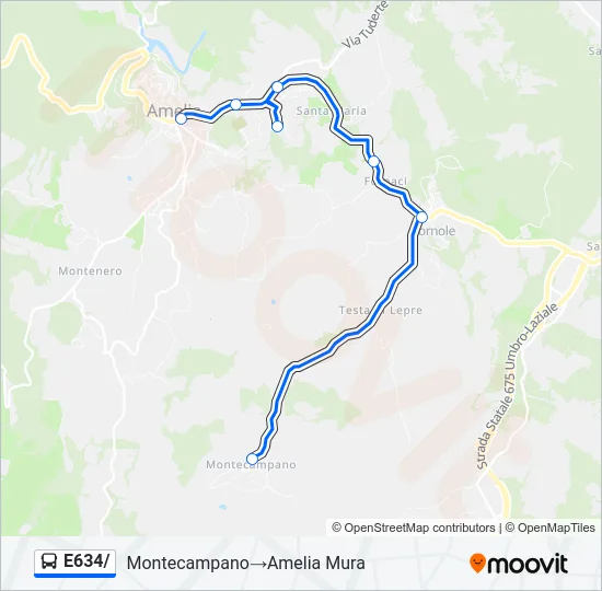 E634/ Bus Line Map
