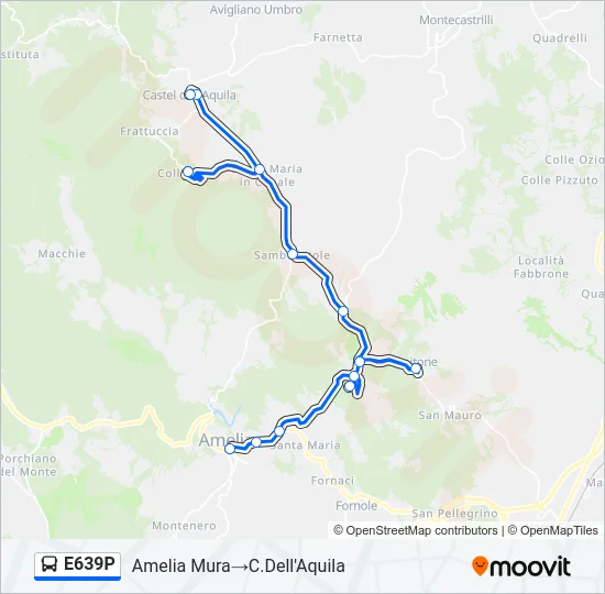 E639P Bus Line Map