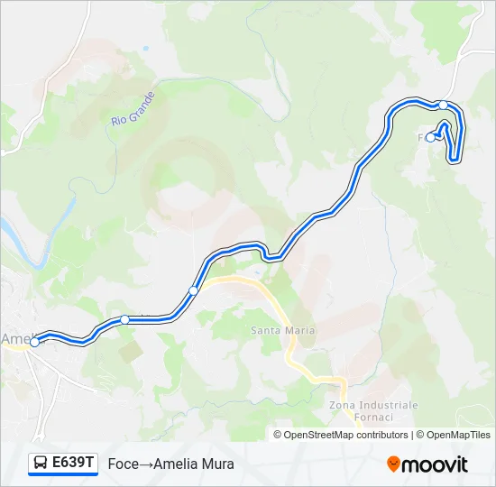 E639T Bus Line Map