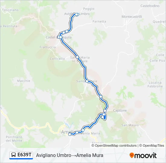 E639T Bus Line Map