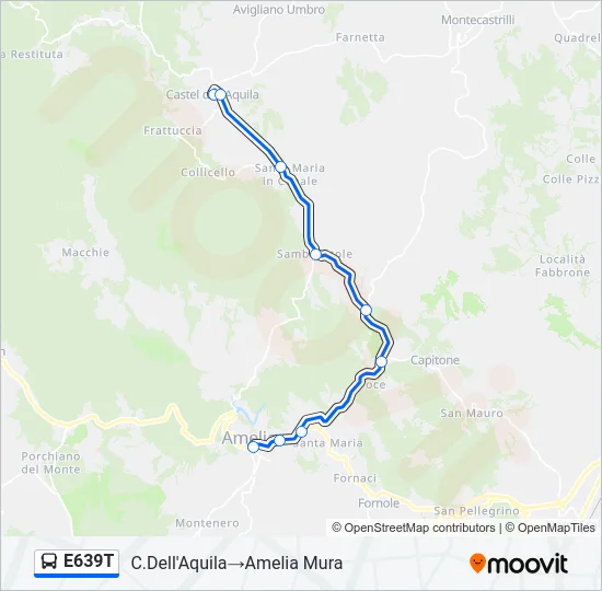 E639T Bus Line Map