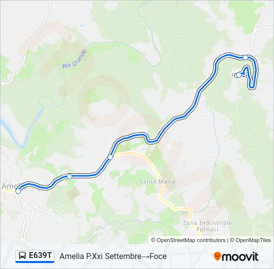 E639T Bus Line Map