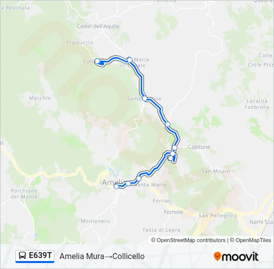 E639T Bus Line Map