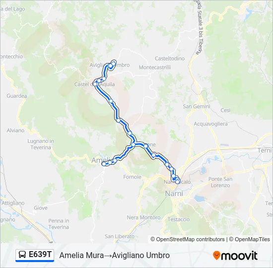 E639T Bus Line Map