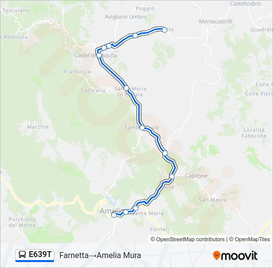 E639T Bus Line Map