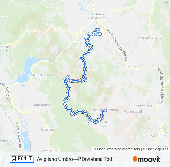 E641T Bus Line Map