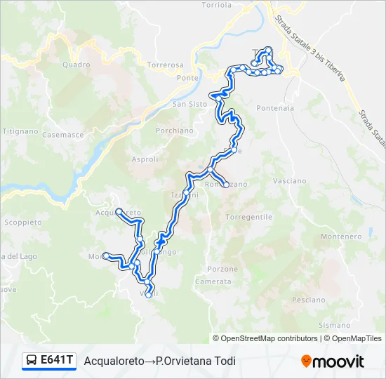 E641T Bus Line Map