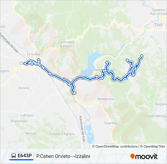 E643P Bus Line Map