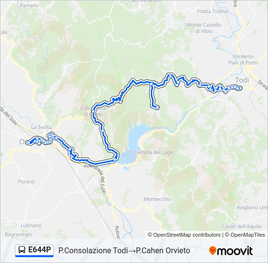 E644P Bus Line Map