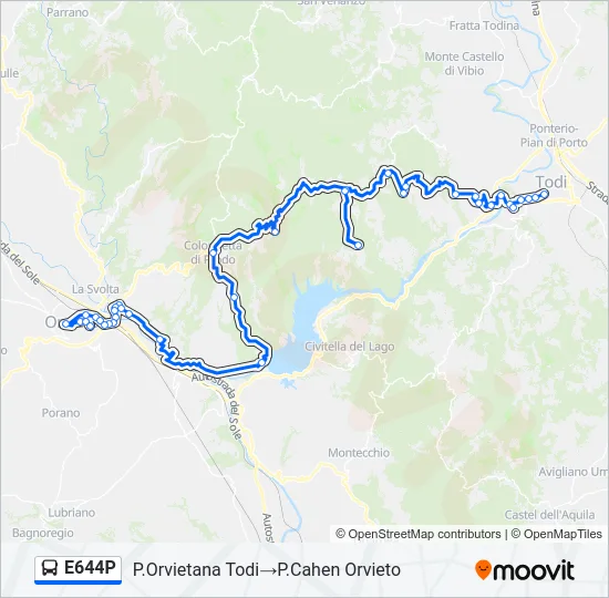 E644P Bus Line Map