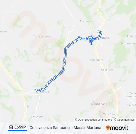 E659P Bus Line Map