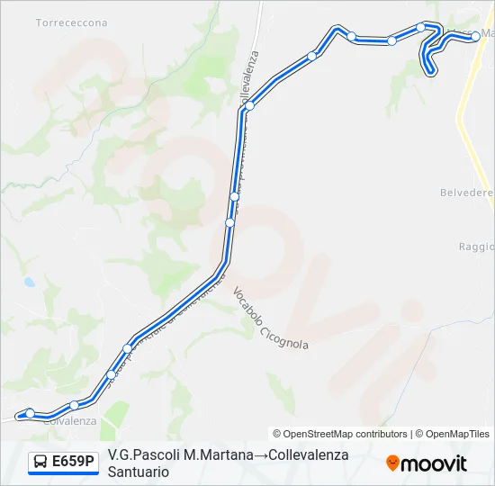 E659P Bus Line Map