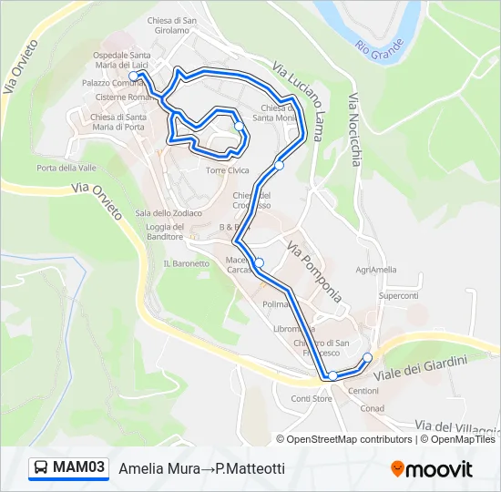 MAM03 Bus Line Map