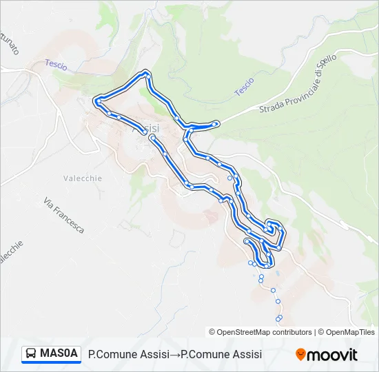MAS0A Bus Line Map
