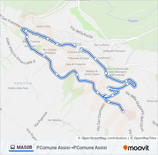 MAS0B bus Line Map