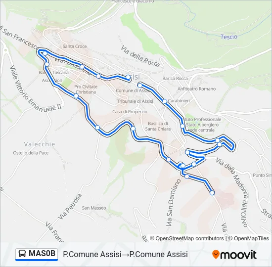 MAS0B Bus Line Map