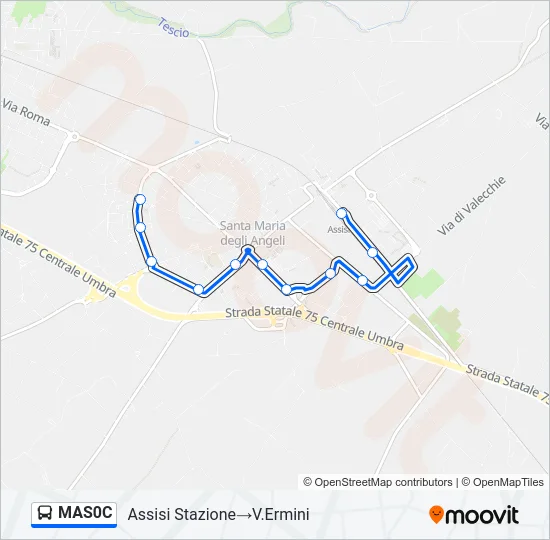 MAS0C Bus Line Map