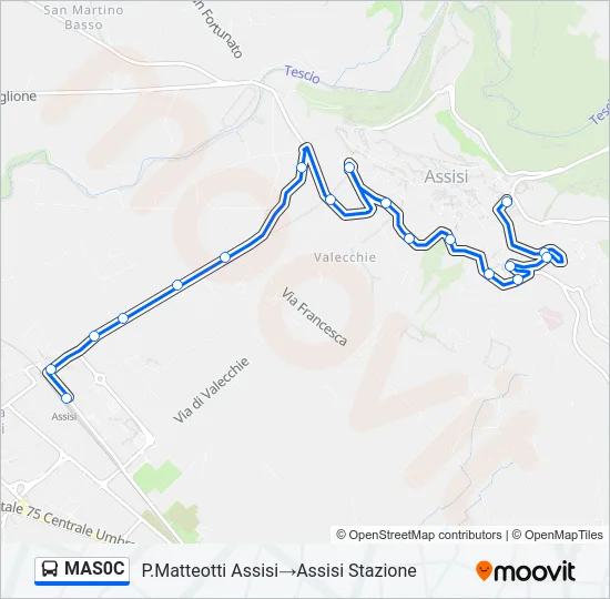 MAS0C Bus Line Map