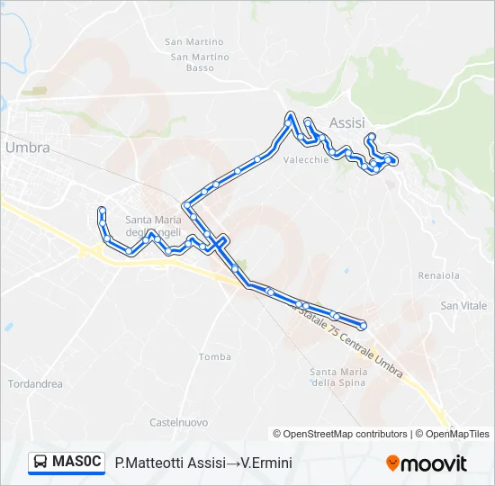 MAS0C Bus Line Map