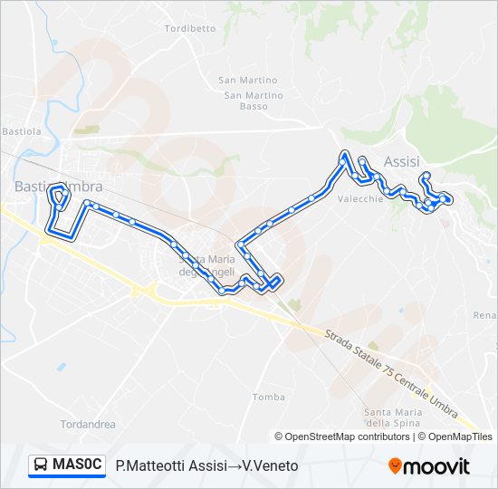 MAS0C Bus Line Map