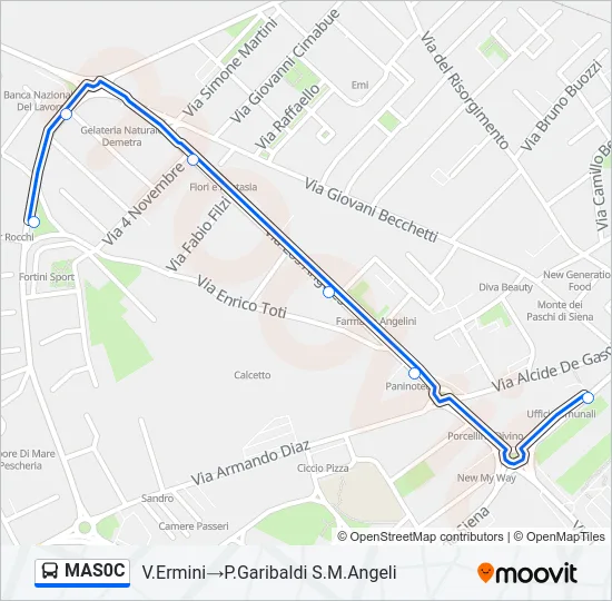 MAS0C Bus Line Map