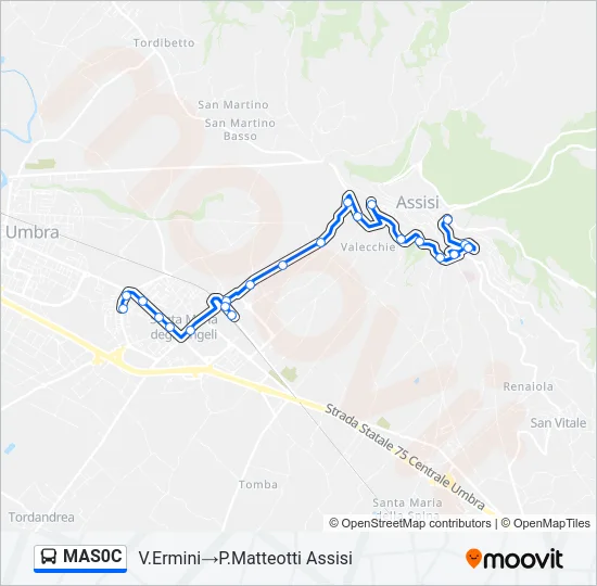 MAS0C Bus Line Map