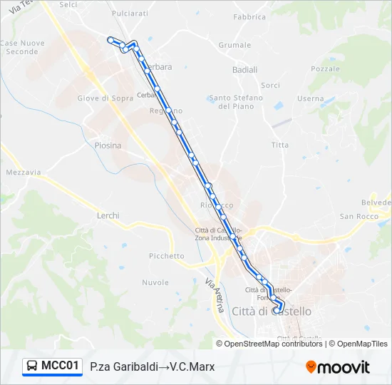 MCC01 Bus Line Map