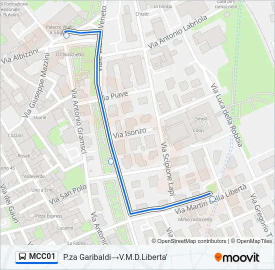 MCC01 Bus Line Map
