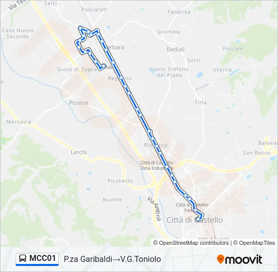 MCC01 Bus Line Map