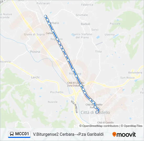 MCC01 Bus Line Map