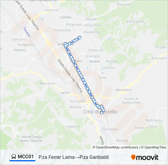 MCC01 Bus Line Map