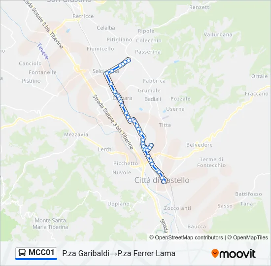 MCC01 Bus Line Map