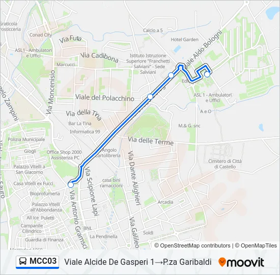 MCC03 Bus Line Map