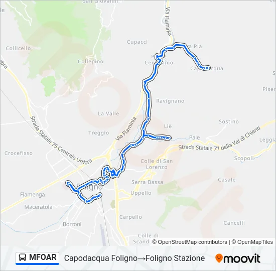 MFOAR Bus Line Map