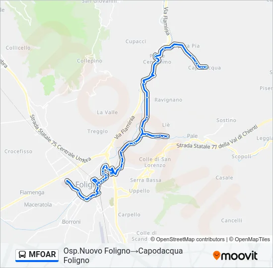 MFOAR Bus Line Map