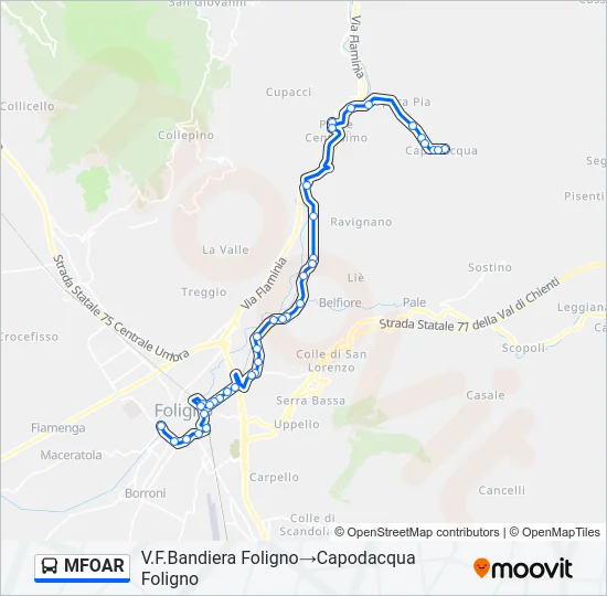 MFOAR Bus Line Map