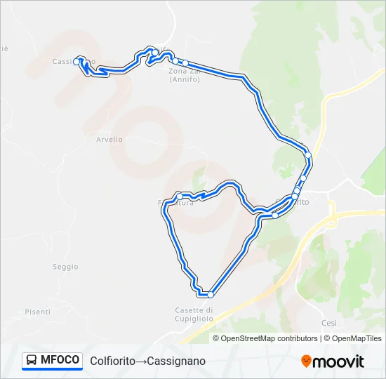 MFOCO Bus Line Map