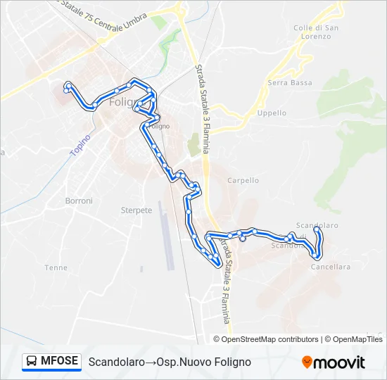 MFOSE Bus Line Map